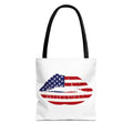American Flag Lip Print Tote Bag — Patriotic 4th of July Beach & Everyday Tote